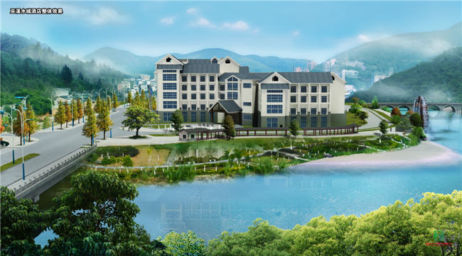 中铁巫溪水城酒店景观设计